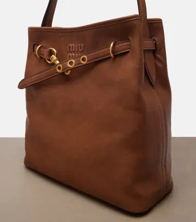 Miu Miu Aventure leather bucket bag | Thumbnail 3 Miu Miu Aventure leather bucket bag | Thumbnail 3