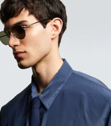 Saint Laurent Logo round glasses | Thumbnail 3