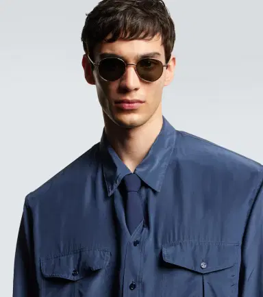 Saint Laurent Logo round glasses | Thumbnail 4