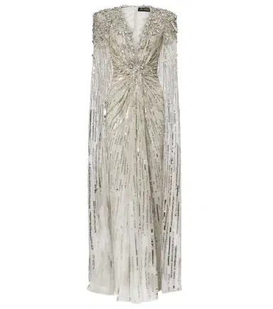 Jenny Packham Lotus Lady caped embellished gown | Thumbnail 1