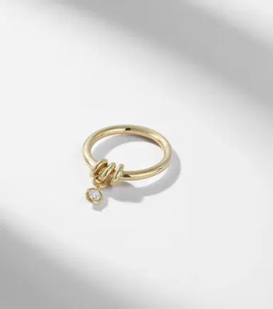 Spinelli Kilcollin Pia 925 sterling silver and 18kt gold ring with diamond | Thumbnail 5