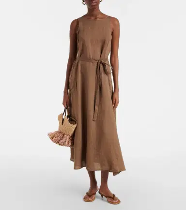 Velvet Reta linen midi dress | Thumbnail 4