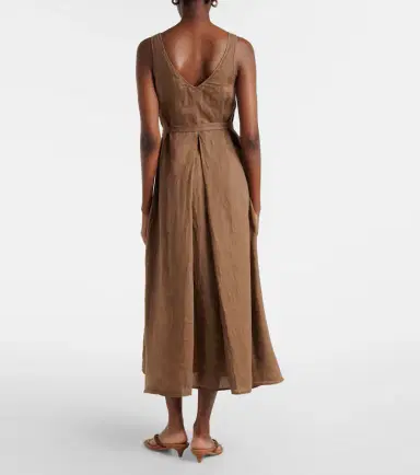Velvet Reta linen midi dress | Thumbnail 5