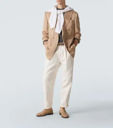 Brunello Cucinelli Silk and linen blazer | Thumbnail 2 Brunello Cucinelli Silk and linen blazer | Thumbnail 2