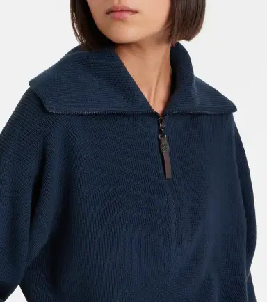 Brunello Cucinelli Monili cotton half-zip sweater | Thumbnail 3 Brunello Cucinelli Monili cotton half-zip sweater | Thumbnail 3