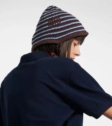 Miu Miu Knitted striped cotton hat | Thumbnail 4