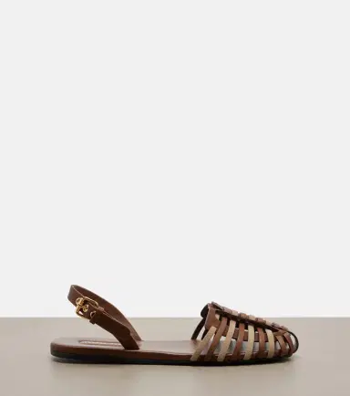 Miu Miu Leather and suede fisherman sandals | Thumbnail 2 Miu Miu Leather and suede fisherman sandals | Thumbnail 2