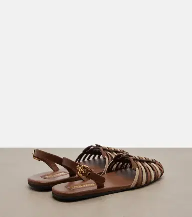 Miu Miu Leather and suede fisherman sandals | Thumbnail 3 Miu Miu Leather and suede fisherman sandals | Thumbnail 3