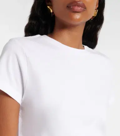 Agolde Adine cropped cotton jersey T-shirt | Thumbnail 3