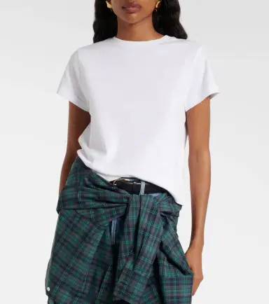 Agolde Adine cropped cotton jersey T-shirt | Thumbnail 6
