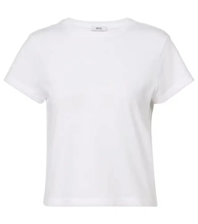 Adine cropped cotton jersey T-shirt
