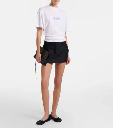 Balenciaga Logo cotton jersey top | Thumbnail 4 Balenciaga Logo cotton jersey top | Thumbnail 4
