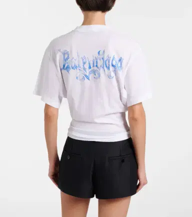 Balenciaga Logo cotton jersey top | Thumbnail 5 Balenciaga Logo cotton jersey top | Thumbnail 5