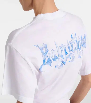 Balenciaga Logo cotton jersey top | Thumbnail 6 Balenciaga Logo cotton jersey top | Thumbnail 6