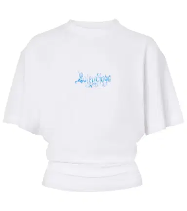 Balenciaga Logo cotton jersey top | Thumbnail 1 Balenciaga Logo cotton jersey top | Thumbnail 1