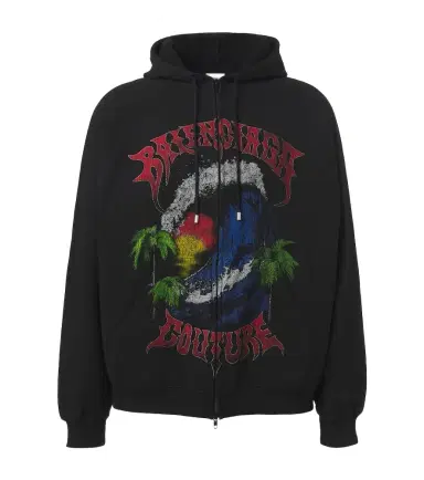 Balenciaga Logo cotton jersey zip-up hoodie | Thumbnail 1