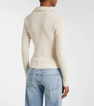 Citizens of Humanity Brea ribbed-knit jersey polo shirt | Thumbnail 4