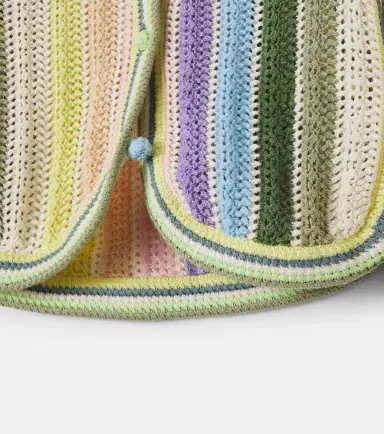 Zimmermann Kids Indra striped crochet cotton cardigan | Thumbnail 2