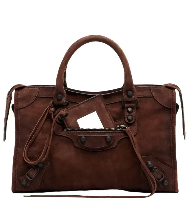 Balenciaga Le City Small suede top-handle bag