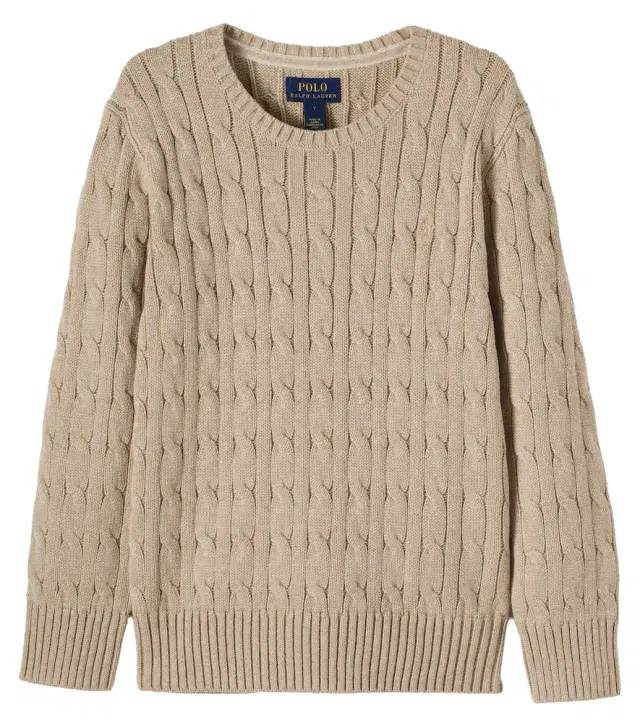 Cable-knit cotton sweater