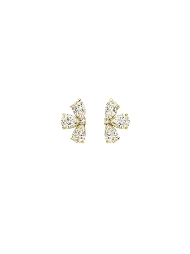 Wish Fine Jewelry 1.601ct Diamond 18K Gold Half Earrings