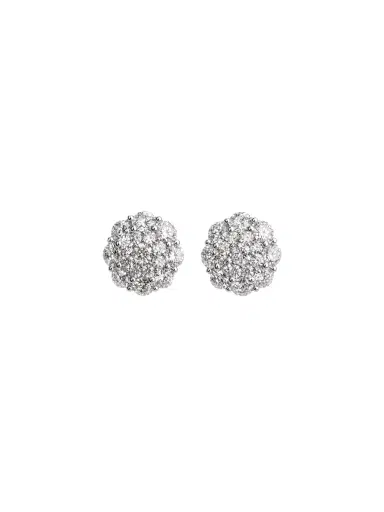 Wish Fine Jewelry 2.783ct Diamond 18K Gold Flower Stud Earrings | Thumbnail 1