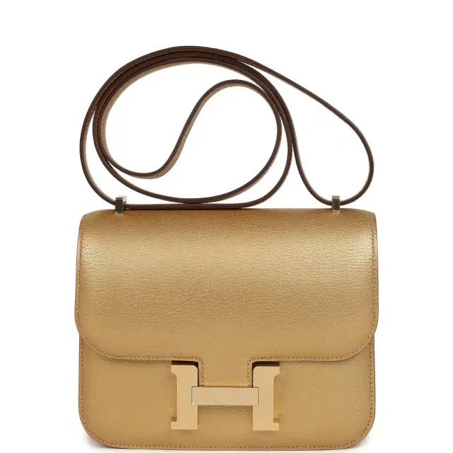 hermes Hermes Constance 18 Dore Chevre Chamkilight Permabrass Hardware