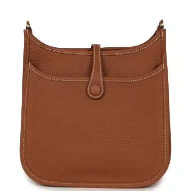 HERMÈS Hermes Evelyne 23 Gold Clemence Gold Hardware | Thumbnail 4 HERMÈS Hermes Evelyne 23 Gold Clemence Gold Hardware | Thumbnail 4