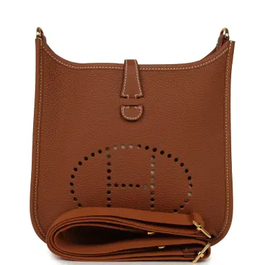 HERMÈS Hermes Evelyne 23 Gold Clemence Gold Hardware | Thumbnail 1 HERMÈS Hermes Evelyne 23 Gold Clemence Gold Hardware | Thumbnail 1
