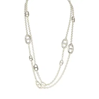 HERMÈS Hermes Farandole Rope Necklace 120cm Sterling Silver Hardware | Thumbnail 1 HERMÈS Hermes Farandole Rope Necklace 120cm Sterling Silver Hardware | Thumbnail 1