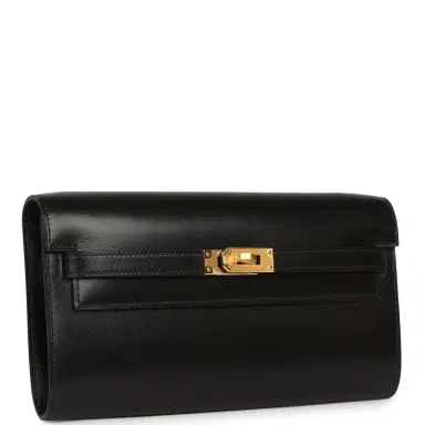 HERMÈS Hermes Kelly Wallet To Go Rock Black Box Gold Hardware | Thumbnail 2 HERMÈS Hermes Kelly Wallet To Go Rock Black Box Gold Hardware | Thumbnail 2