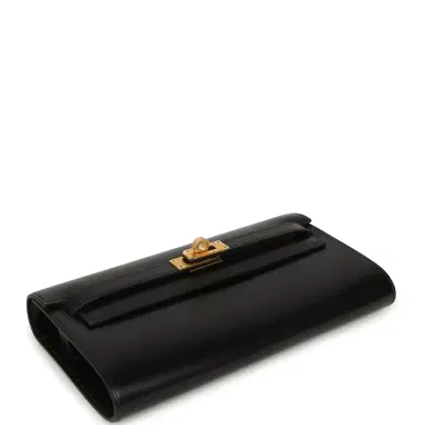 HERMÈS Hermes Kelly Wallet To Go Rock Black Box Gold Hardware | Thumbnail 3 HERMÈS Hermes Kelly Wallet To Go Rock Black Box Gold Hardware | Thumbnail 3