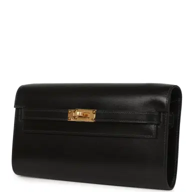 HERMÈS Hermes Kelly Wallet To Go Rock Black Box Gold Hardware | Thumbnail 6 HERMÈS Hermes Kelly Wallet To Go Rock Black Box Gold Hardware | Thumbnail 6