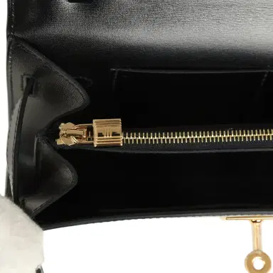 HERMÈS Hermes Kelly Wallet To Go Rock Black Box Gold Hardware | Thumbnail 9 HERMÈS Hermes Kelly Wallet To Go Rock Black Box Gold Hardware | Thumbnail 9