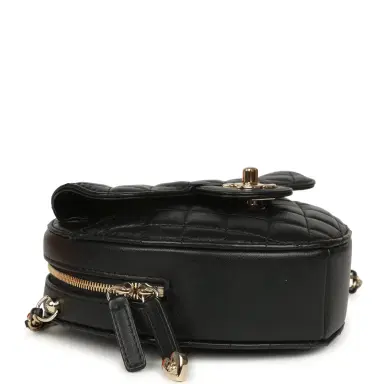 Chanel Pre-owned Chanel CC In Love Large Heart Bag with Chain Black Lambskin Light Gold Hardware | Thumbnail 6 Chanel Pre-owned Chanel CC In Love Large Heart Bag with Chain Black Lambskin Light Gold Hardware | Thumbnail 6