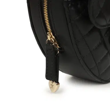 Chanel Pre-owned Chanel CC In Love Large Heart Bag with Chain Black Lambskin Light Gold Hardware | Thumbnail 8 Chanel Pre-owned Chanel CC In Love Large Heart Bag with Chain Black Lambskin Light Gold Hardware | Thumbnail 8