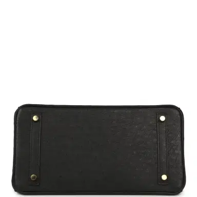 HERMÈS Pre-owned Hermes Birkin 30 Black Ostrich Gold Hardware | Thumbnail 6 HERMÈS Pre-owned Hermes Birkin 30 Black Ostrich Gold Hardware | Thumbnail 6