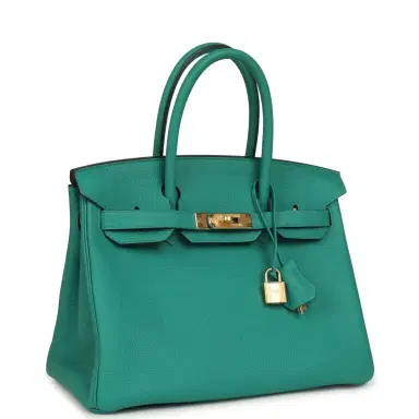 HERMÈS Pre-owned Hermes Birkin 30 Vert Verone Togo Gold Hardware | Thumbnail 2 HERMÈS Pre-owned Hermes Birkin 30 Vert Verone Togo Gold Hardware | Thumbnail 2