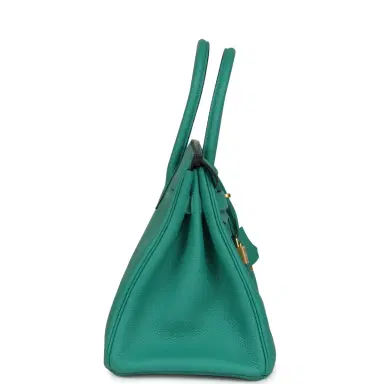 HERMÈS Pre-owned Hermes Birkin 30 Vert Verone Togo Gold Hardware | Thumbnail 3 HERMÈS Pre-owned Hermes Birkin 30 Vert Verone Togo Gold Hardware | Thumbnail 3