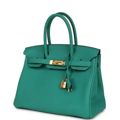 HERMÈS Pre-owned Hermes Birkin 30 Vert Verone Togo Gold Hardware | Thumbnail 5 HERMÈS Pre-owned Hermes Birkin 30 Vert Verone Togo Gold Hardware | Thumbnail 5