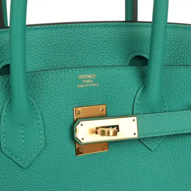 HERMÈS Pre-owned Hermes Birkin 30 Vert Verone Togo Gold Hardware | Thumbnail 7 HERMÈS Pre-owned Hermes Birkin 30 Vert Verone Togo Gold Hardware | Thumbnail 7