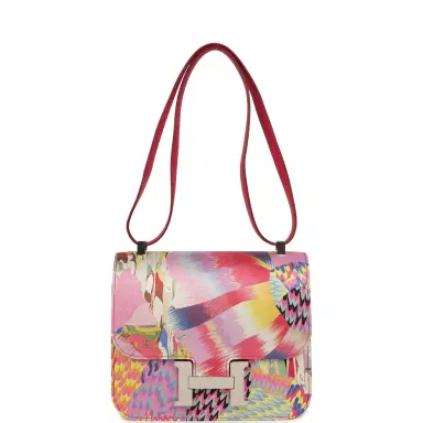 HERMÈS Pre-owned Hermes Constance 24 "Marble Silk" Rose Mexico Swift Palladium Hardware | Thumbnail 7