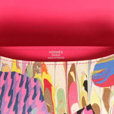 HERMÈS Pre-owned Hermes Constance 24 "Marble Silk" Rose Mexico Swift Palladium Hardware | Thumbnail 8