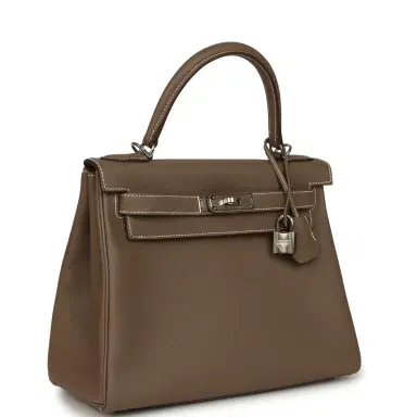 HERMÈS Pre-owned Hermes Kelly Retourne 28 Etoupe Togo Palladium Hardware | Thumbnail 2 HERMÈS Pre-owned Hermes Kelly Retourne 28 Etoupe Togo Palladium Hardware | Thumbnail 2