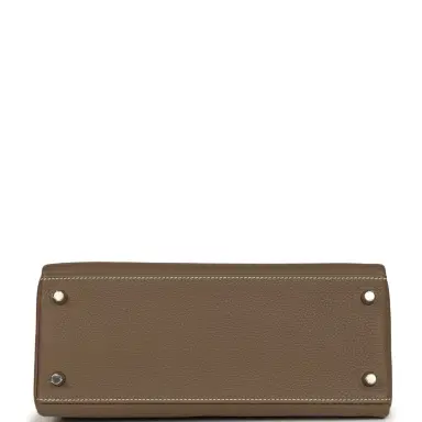HERMÈS Pre-owned Hermes Kelly Retourne 28 Etoupe Togo Palladium Hardware | Thumbnail 6 HERMÈS Pre-owned Hermes Kelly Retourne 28 Etoupe Togo Palladium Hardware | Thumbnail 6