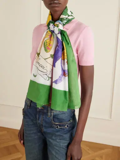 Gucci Floral-print Cotton Scarf | Thumbnail 2