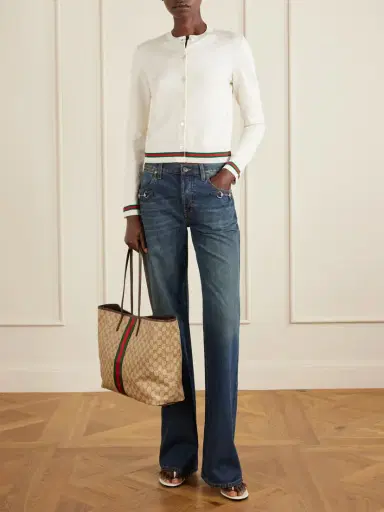 Gucci Tribeca Leather-trimmed Coated Canvas-jacquard Tote | Thumbnail 3