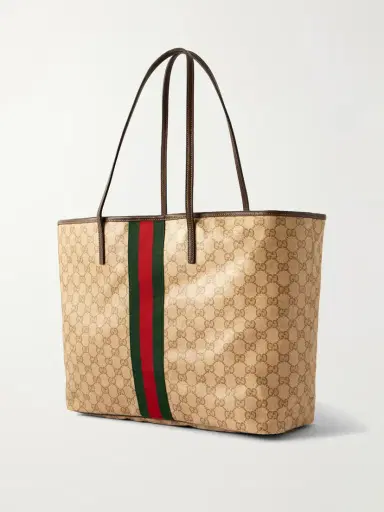 Gucci Tribeca Leather-trimmed Coated Canvas-jacquard Tote | Thumbnail 4