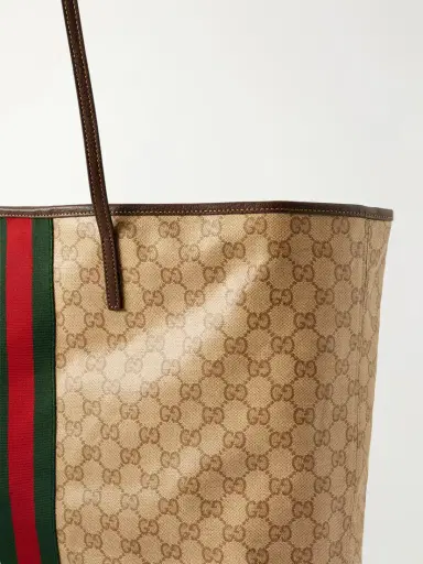 Gucci Tribeca Leather-trimmed Coated Canvas-jacquard Tote | Thumbnail 5