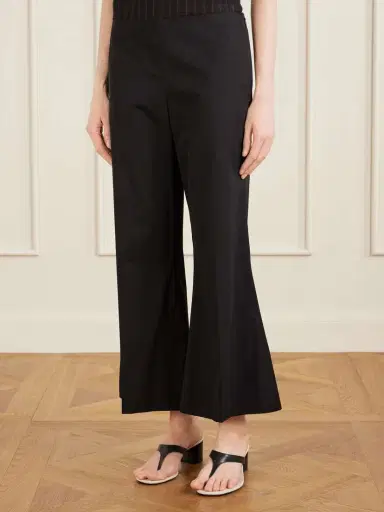 Khaite Walter Cotton And Silk-blend Flared Pants | Thumbnail 3